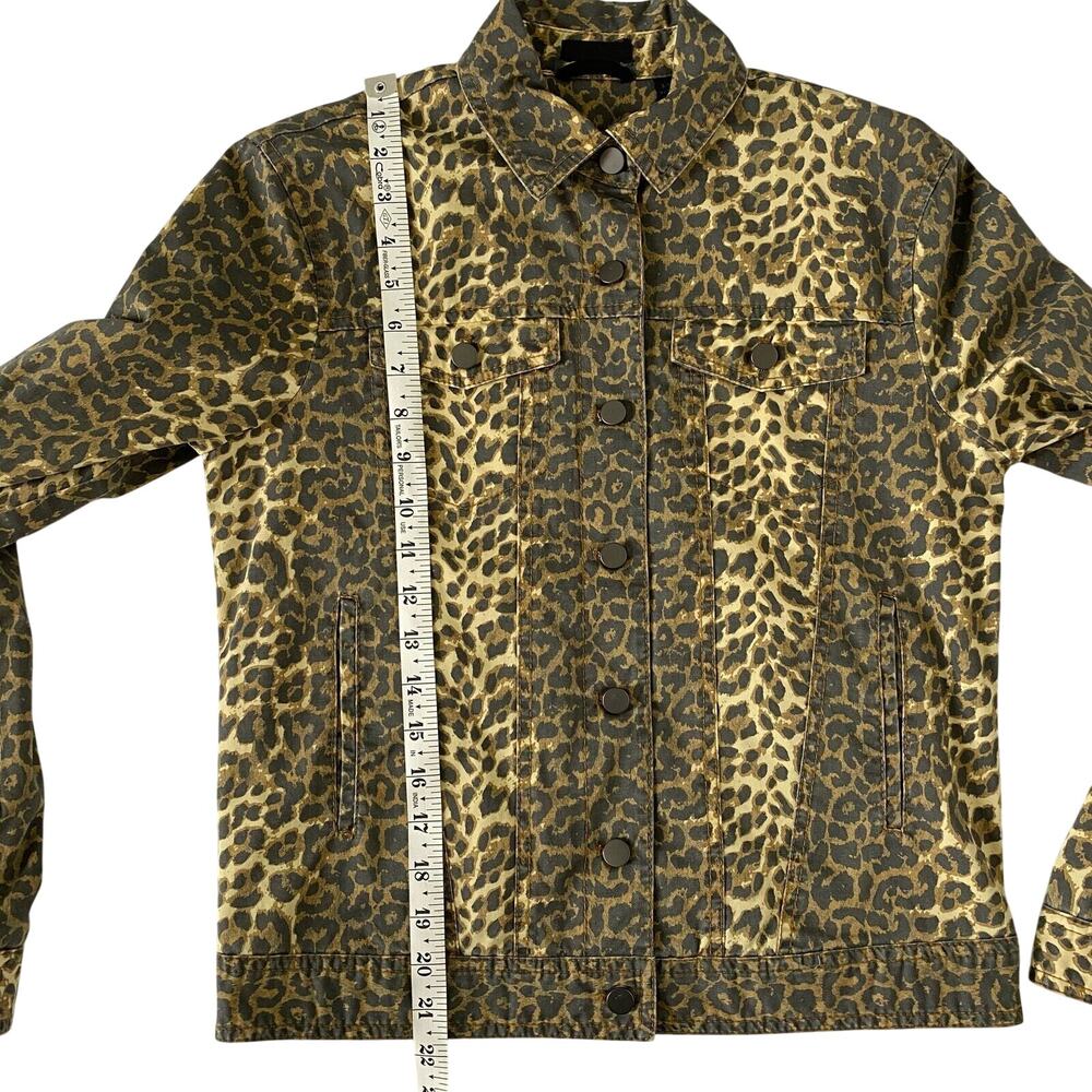 ATM Anthony Thomas Melillo Leopard Print Jacket Button Front Closure Luxe Small - Picture 5 of 11